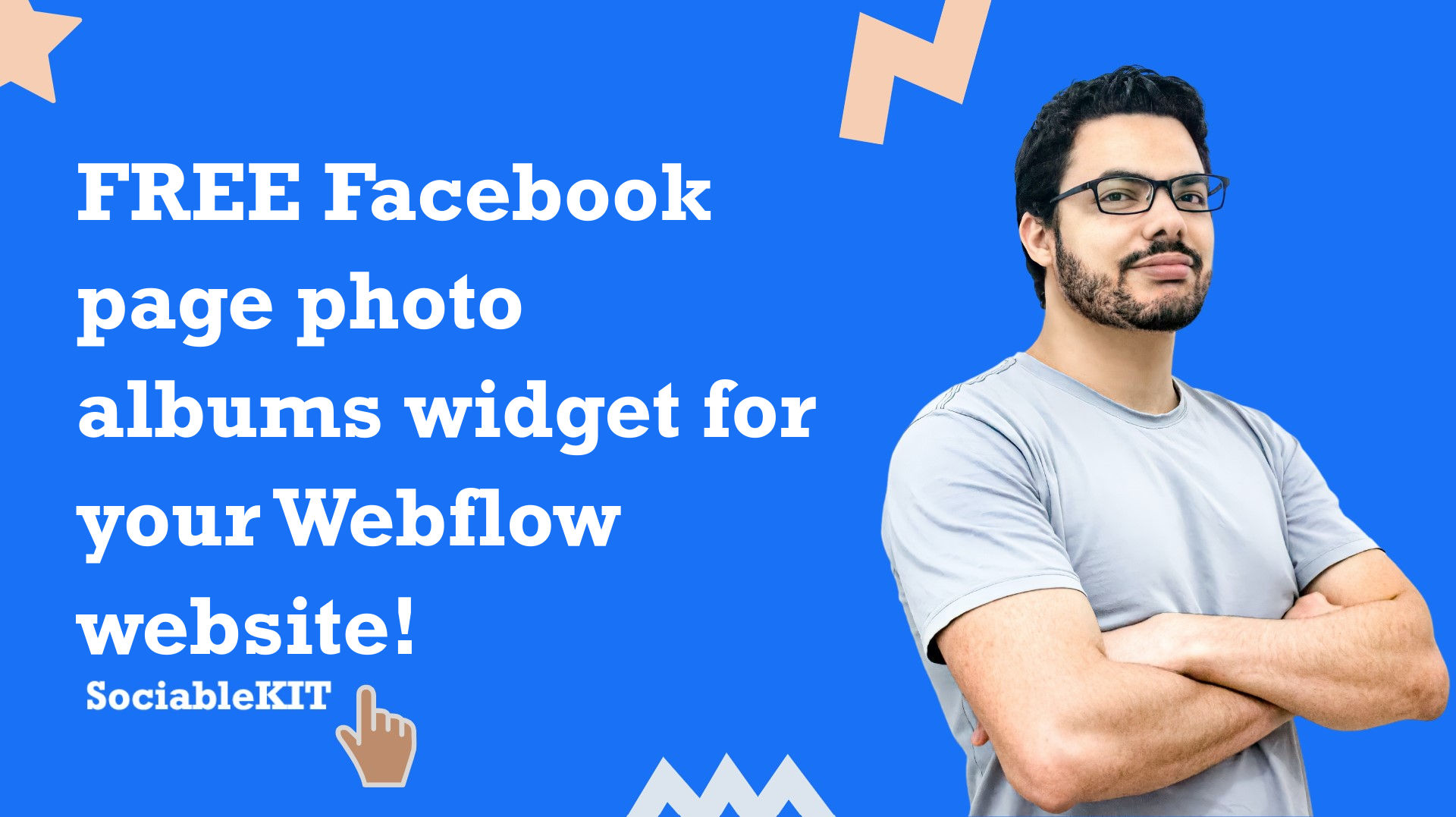 Free Facebook page photo albums widget for your Webflow website