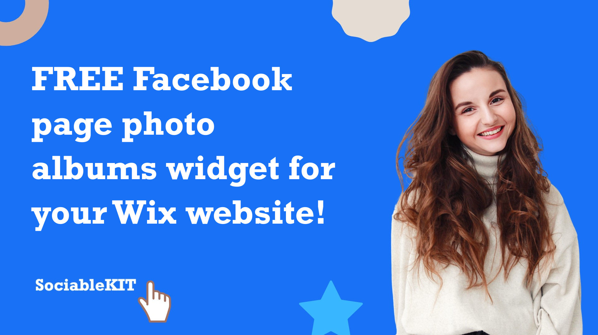 Free Facebook page photo albums widget for your Wix website