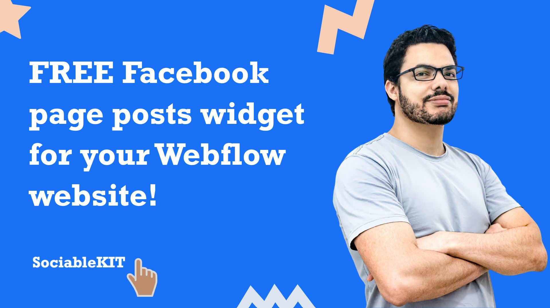 Free Facebook page posts widget for your Webflow website