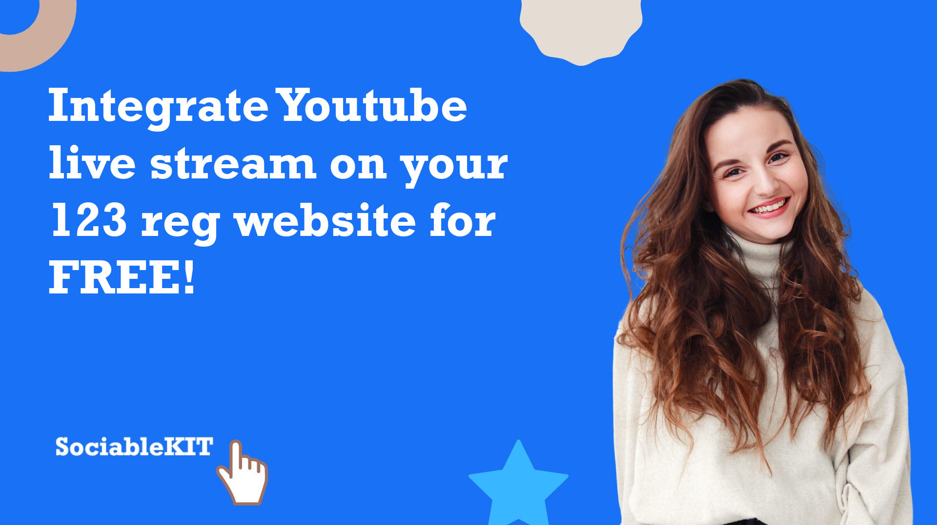 Integrate Youtube live stream on your 123 reg website for FREE