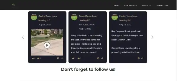 Central Texas Lawn Leveling LLC Facebook Page Posts screenshot