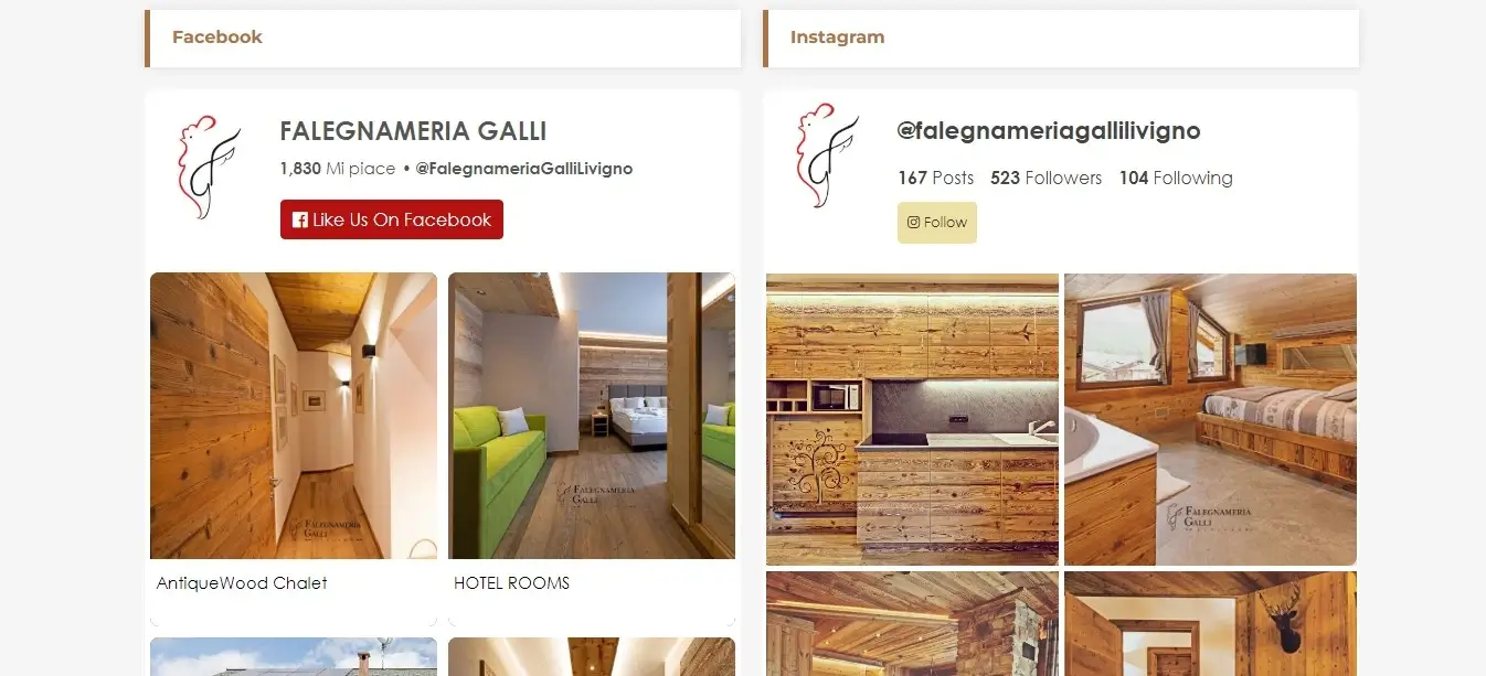 Falegnameria Galli Instagram Profile screenshot