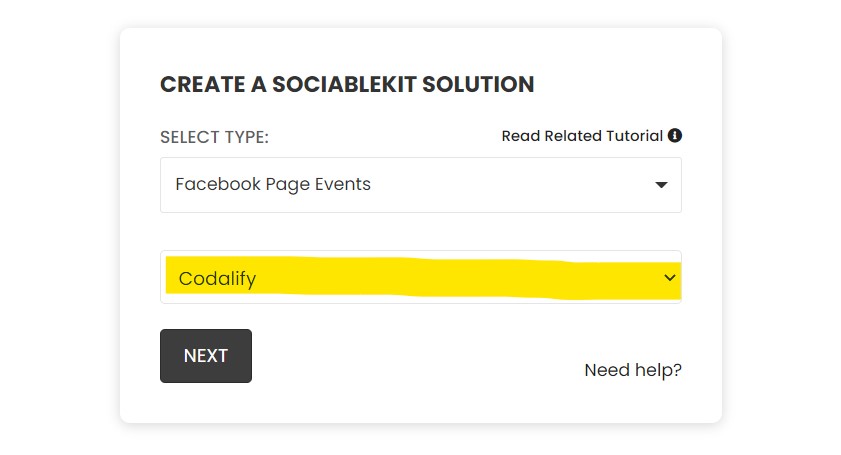 Select Facebook page - How To Embed Facebook Page Events On Webflow Website For Free?