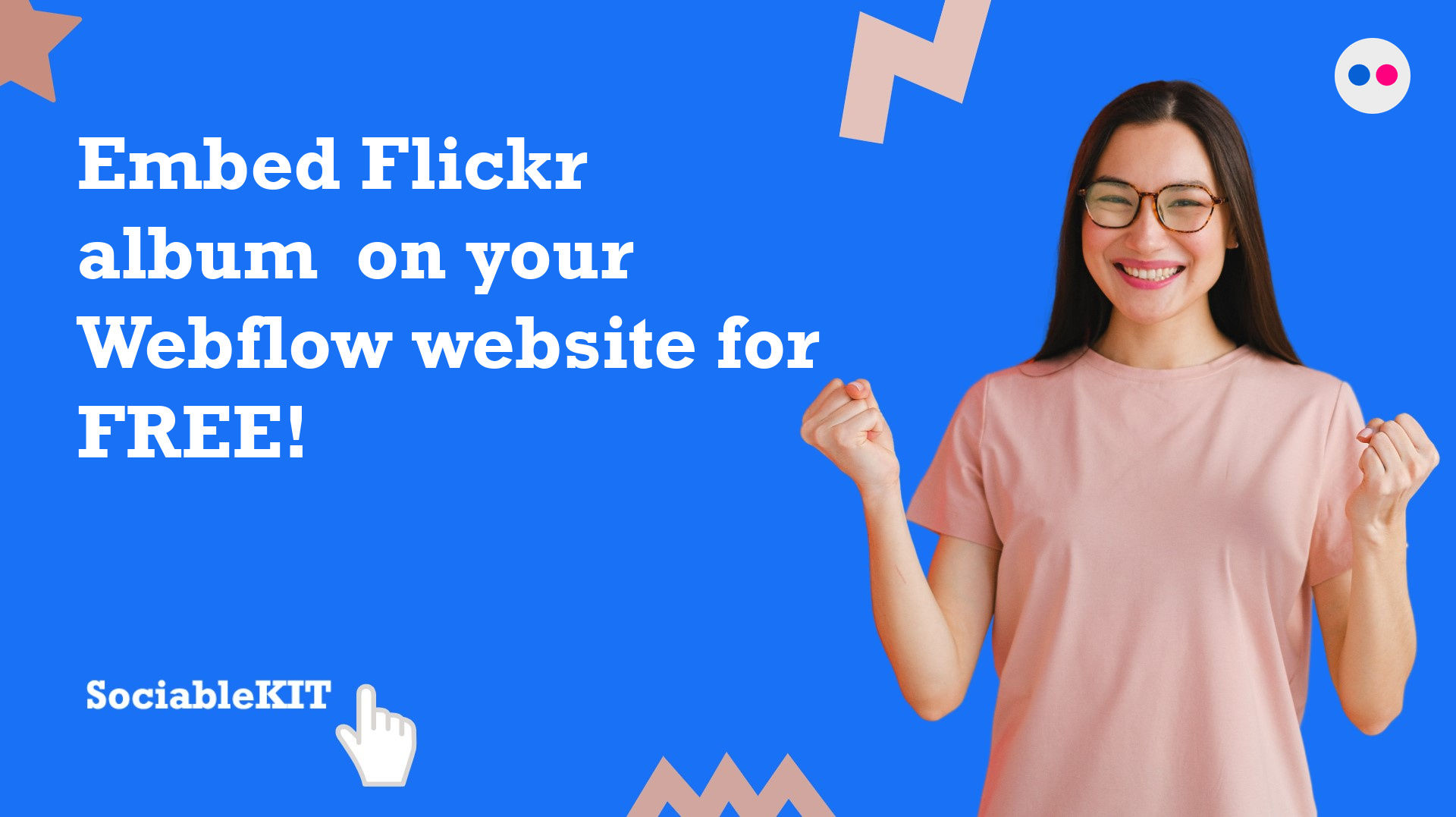 How to embed Flickr album (one album) on your Webflow website for FREE?