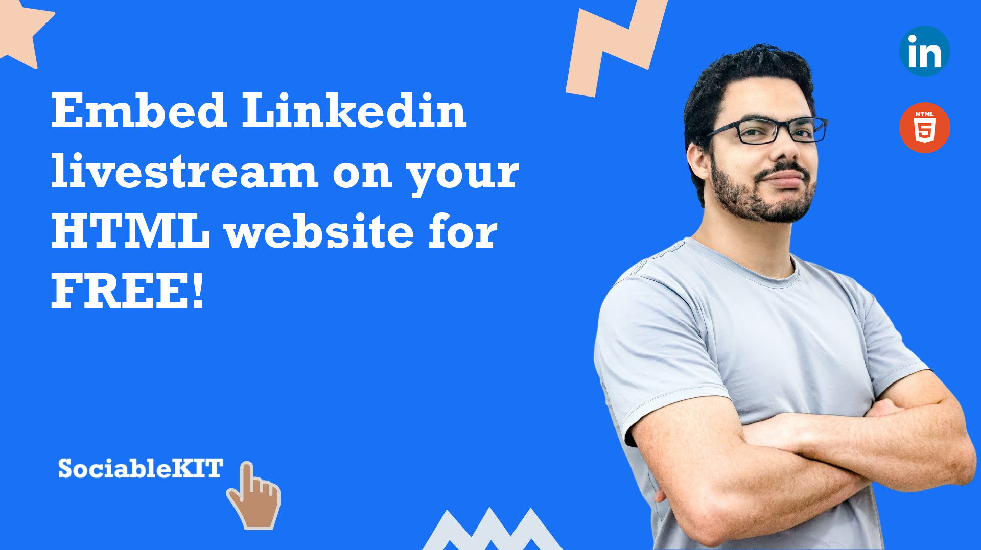 How to embed Linkedin livestream on your HTML website for FREE?